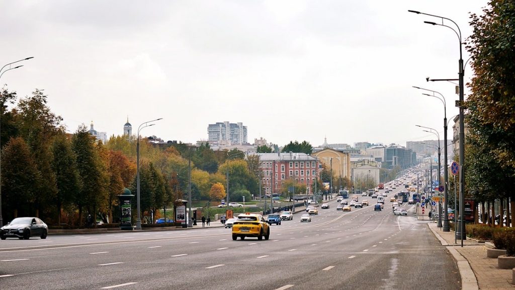 The Garden Ring is a circular arterial street system in the center of Moscow. Its length is 15.6 km, and its width is 60–70 meters. Soon after the raid on Moscow by the horde of the Crimean Khan Kazy-Girey, in 1591–1592, by order of Boris Godunov, an earthen rampart was piled up around Moscow, forming a closed ring about 16 km long. On top of it, a wooden wall up to 5 meters high was built, with 34 gate towers and about a hundred blind towers. On the outside, a moat was dug along the rampart and filled with water.